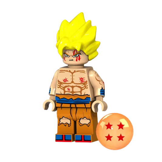 Minifigura de Goku Herido en Super Saiyan 1
