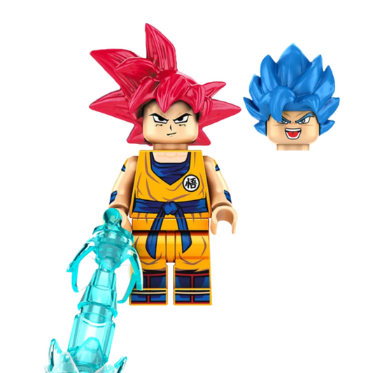 Minifigura de Goku Super Saiyan Dios Doble de Dragon Ball Super